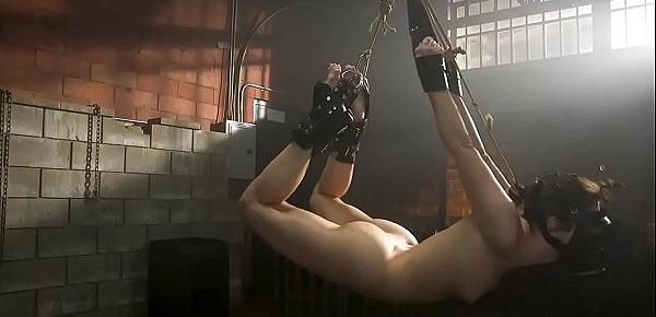  Keira Croft restrained and used as slave